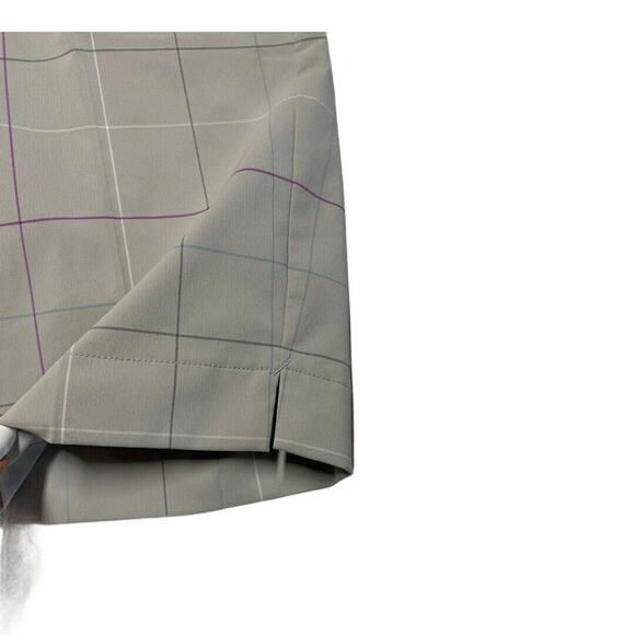 Nike Women Golf Dri-Fit under knee Pants Sz 4 Gray Plaid flat front - Picture 6 of 9
